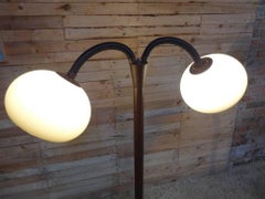 1970s Retro Vintage Freestanding Dijkstra Mushroom Shaped Two Lights Floor Lamp