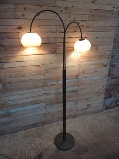 1970s Retro Vintage Freestanding Dijkstra Mushroom Shaped Two Lights Floor Lamp