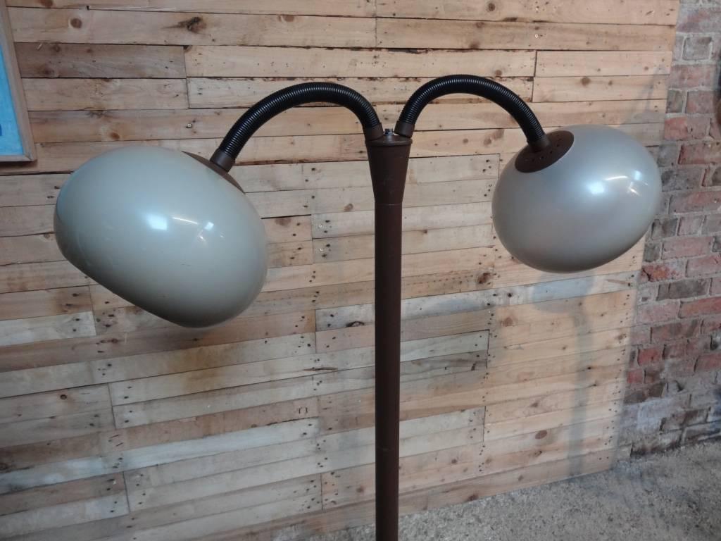 Mid-Century Modern 1970s Retro Vintage Freestanding Dijkstra Mushroom Shaped Two Lights Floor Lamp For Sale