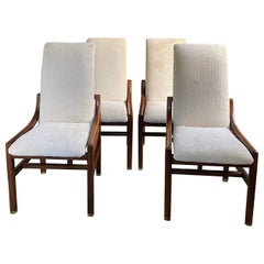 Chaises de salle à manger Henredon retapissées des années 1970 - Ensemble de 4 pièces