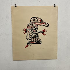 1970s Richard Hunt Kwa Gulth Mosquito Northwest Art Print Signed Limited