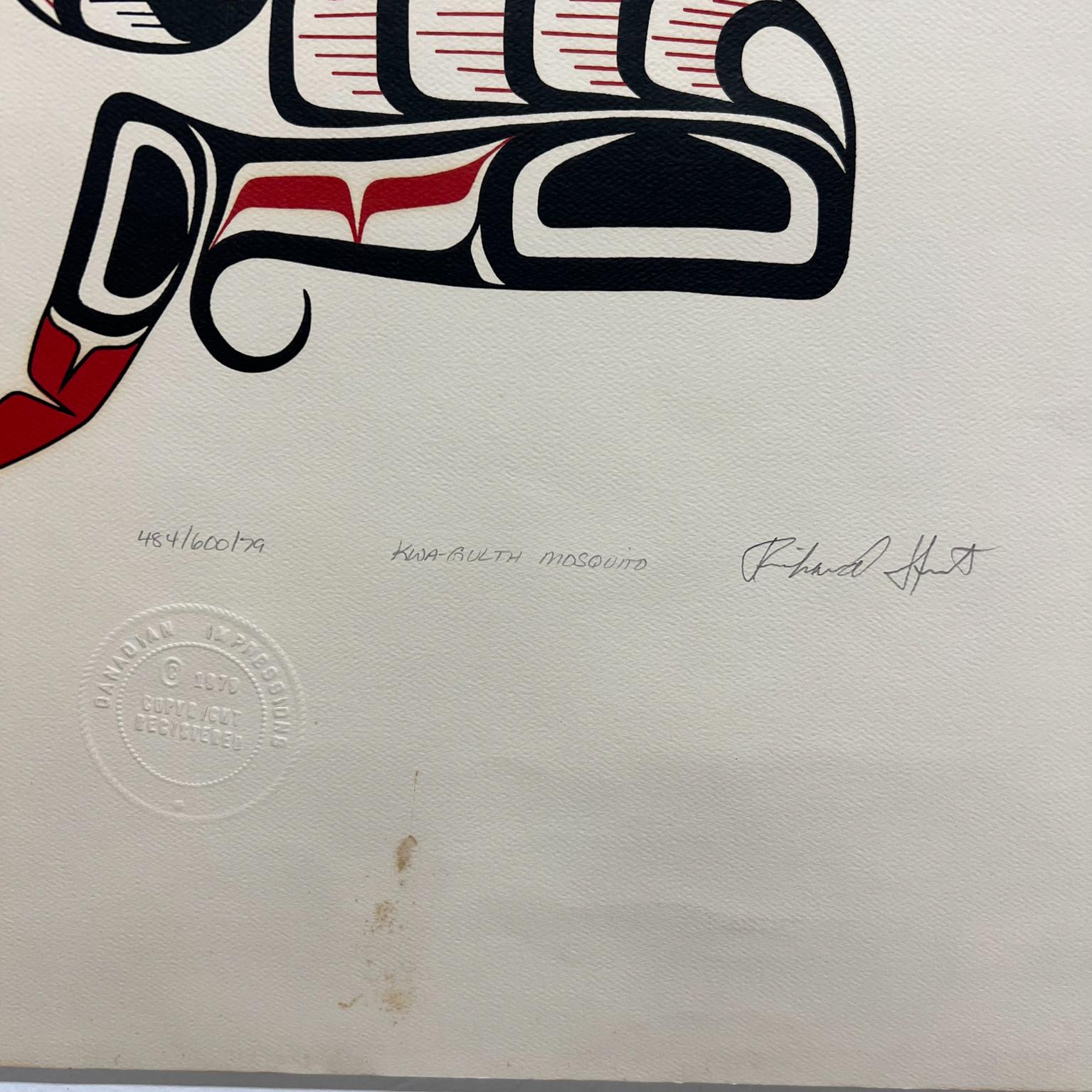 1970s Richard Hunt Kwa Gulth Mosquito Northwest Art Print Signed Limited For Sale 1