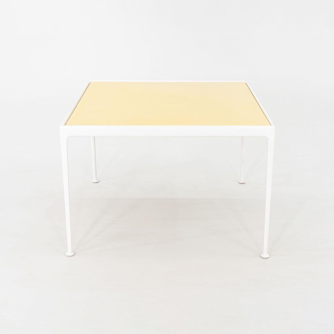 Aluminium 1970 Richard Schultz for Knoll Dining Table with Yellow Top 38 inch en vente