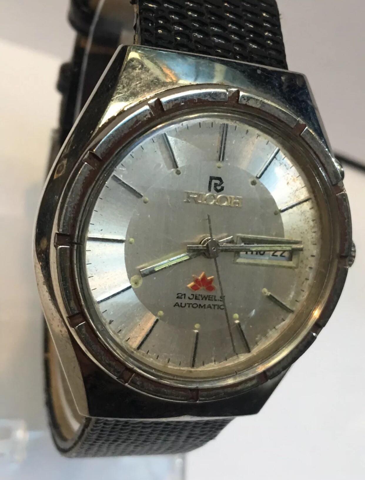 1970s Ricoh Vintage Automatic Wristwatch In Good Condition For Sale In Carlisle, GB
