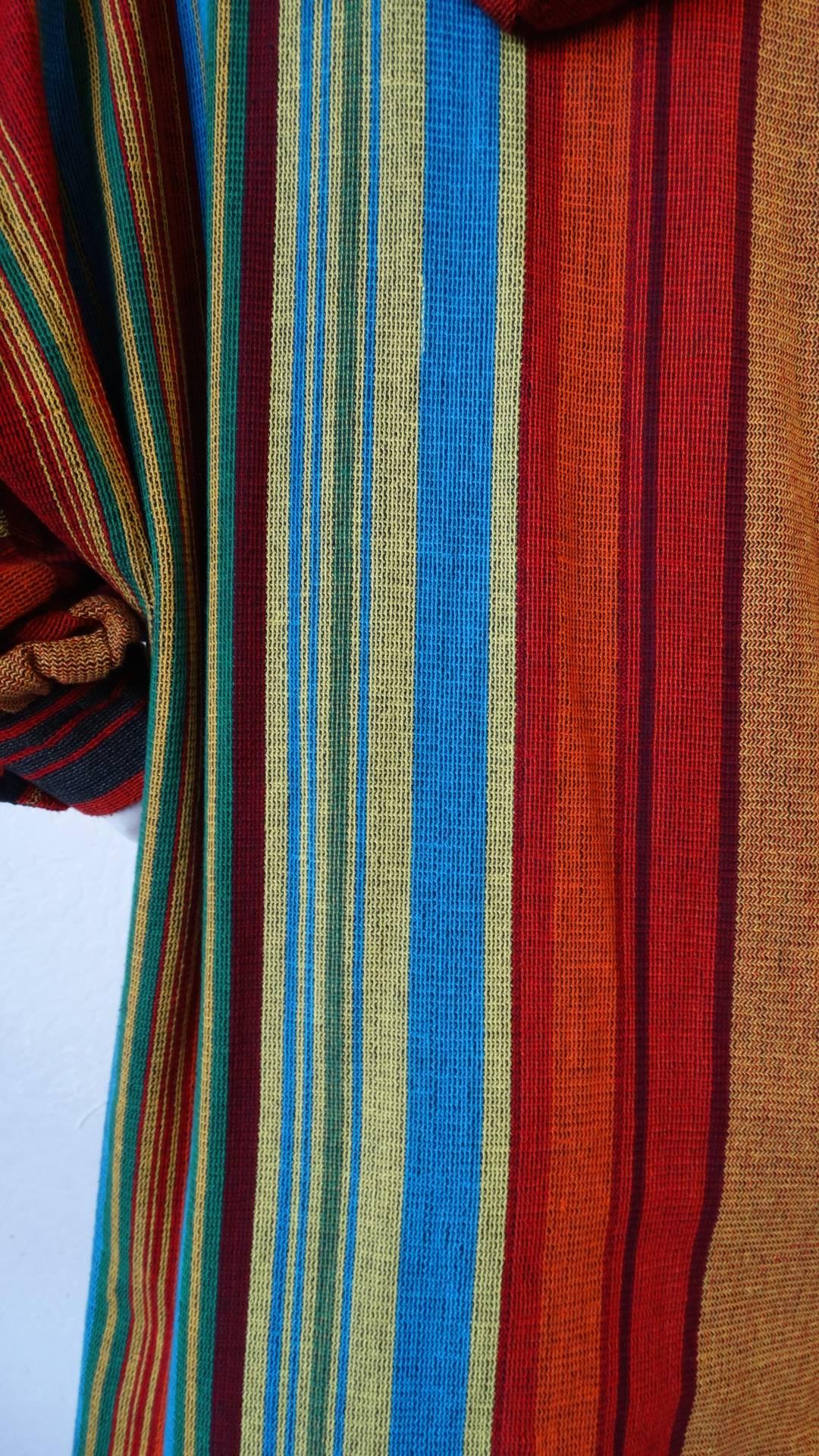 Rikma Rainbow Stripe Hooded Zip Up Dress, 1970s  8