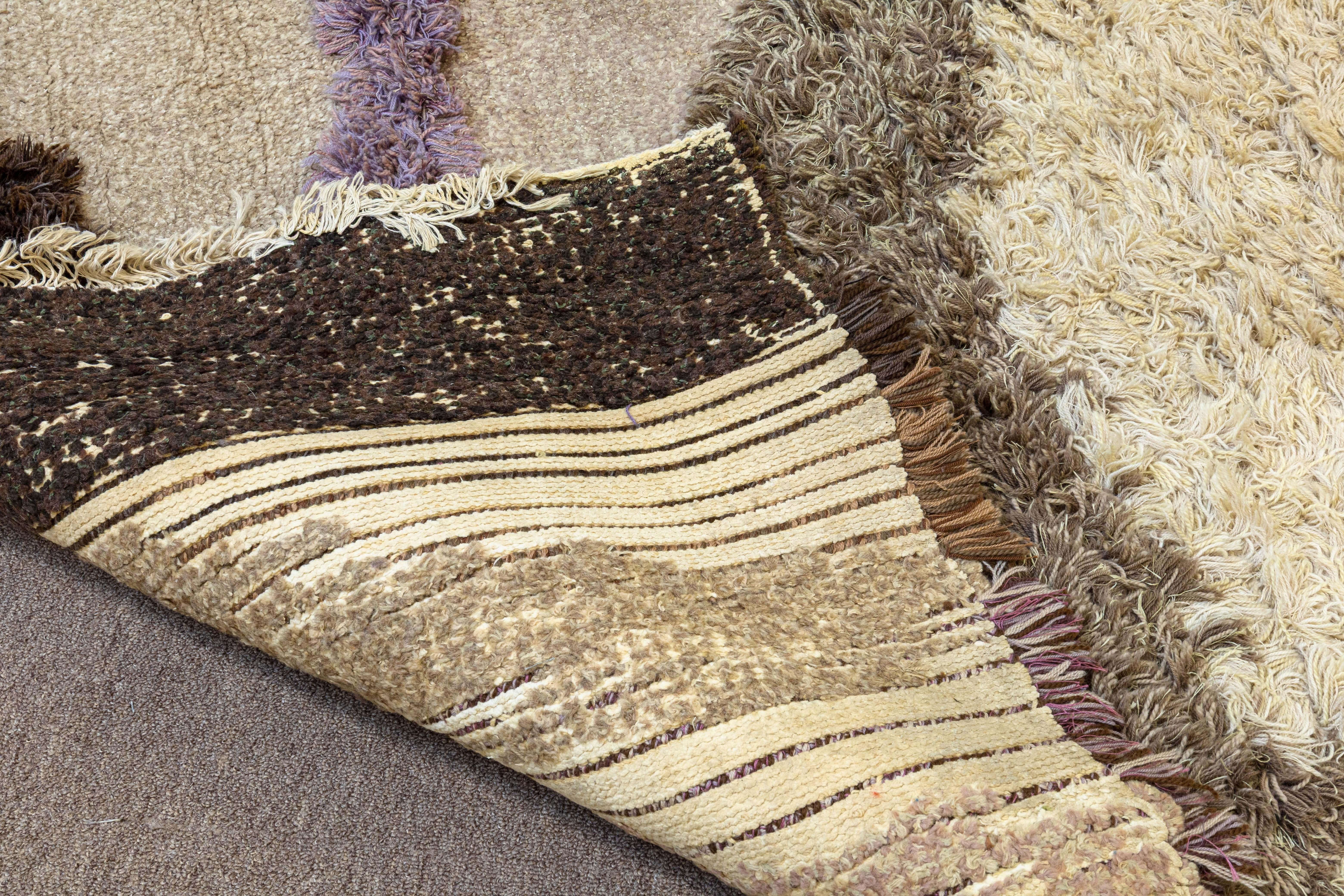 1970s Robert Kidd Handwoven Wool Area Rug Wall Hanging 9' x 11' 4