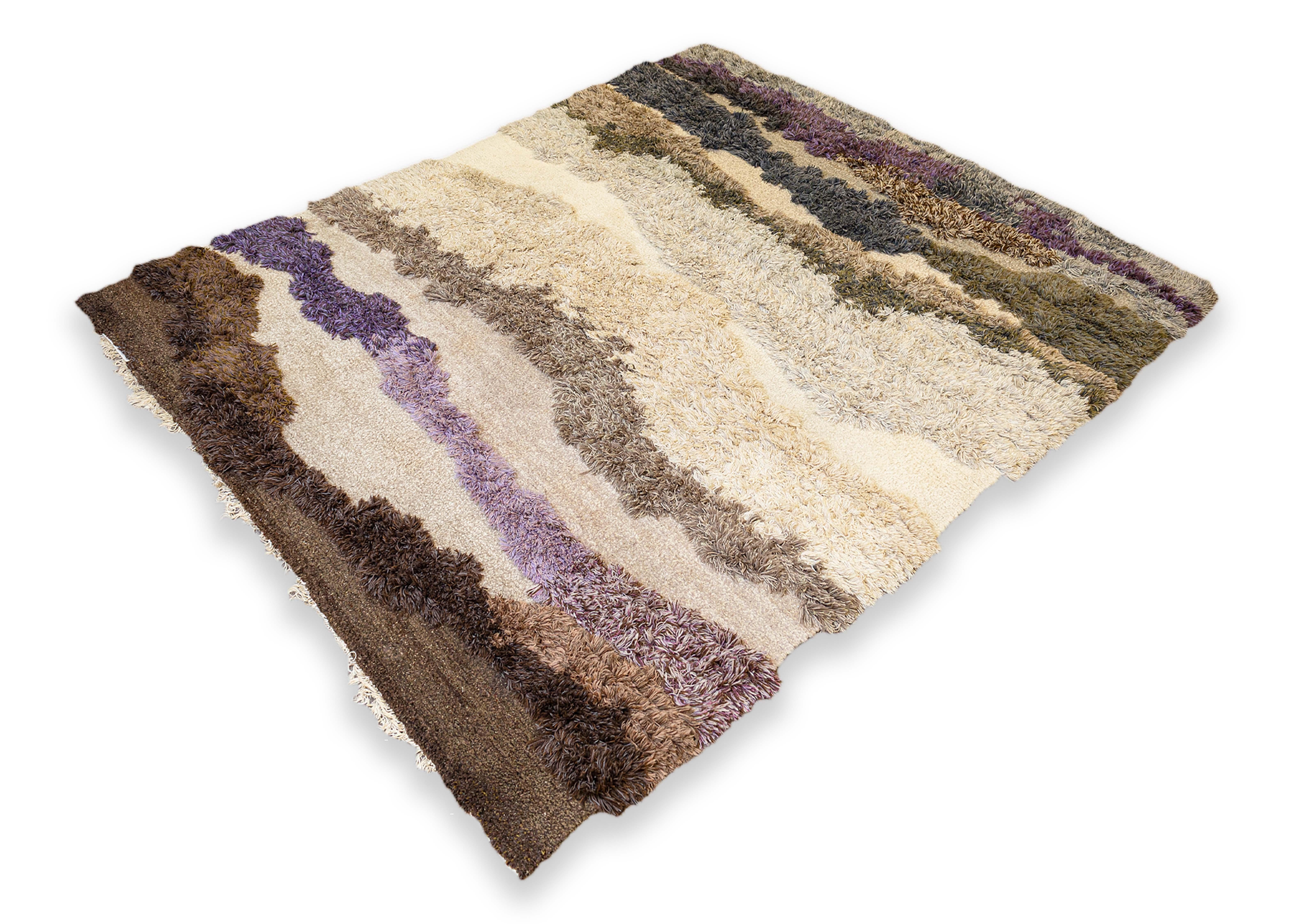 1970s Robert Kidd Handwoven Wool Area Rug Wall Hanging 9' x 11' 5