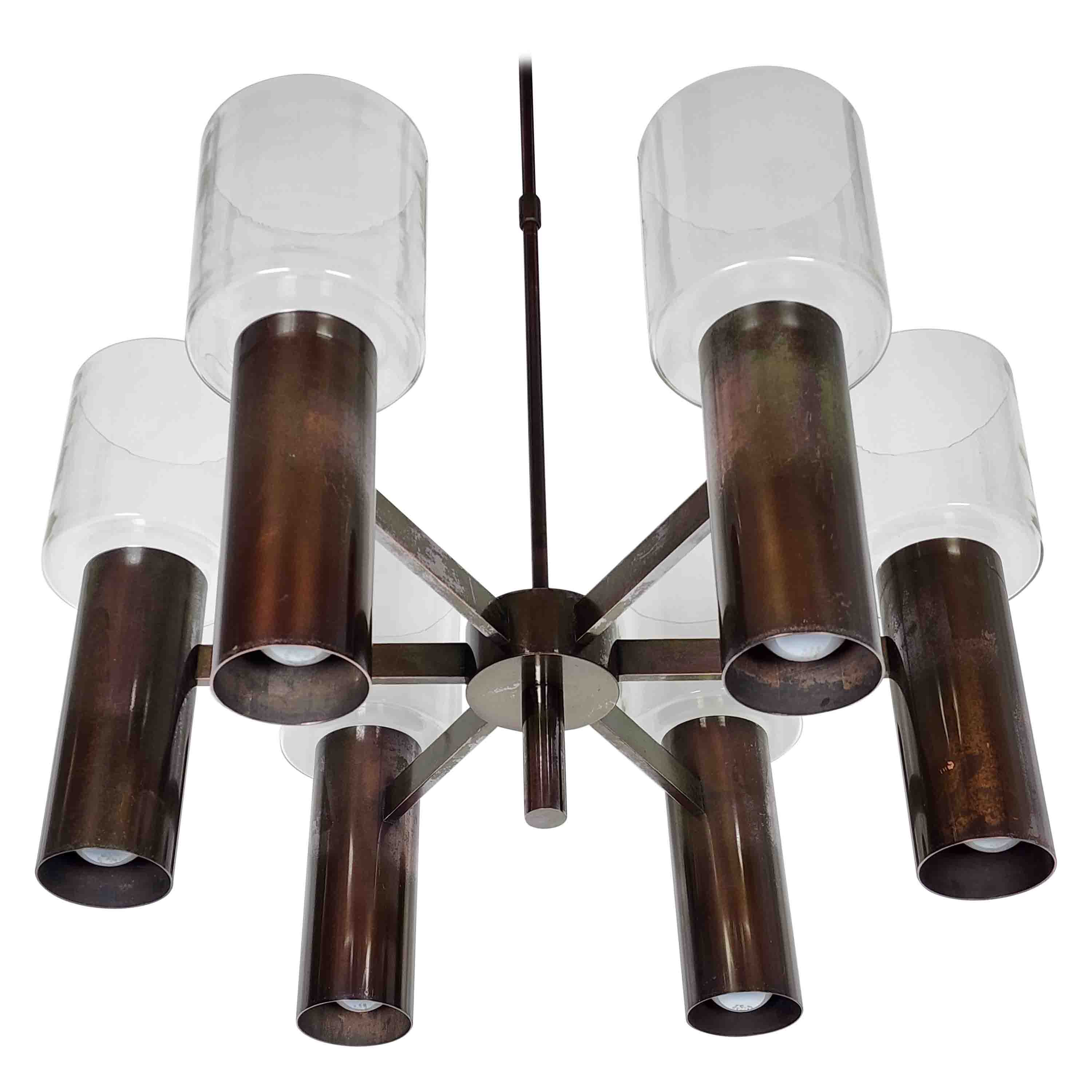1970s Robert Long Massive 12 Lights Chandelier, USA