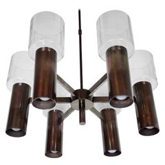 1970 The Light Massive 12 Lights Chandelier, USA