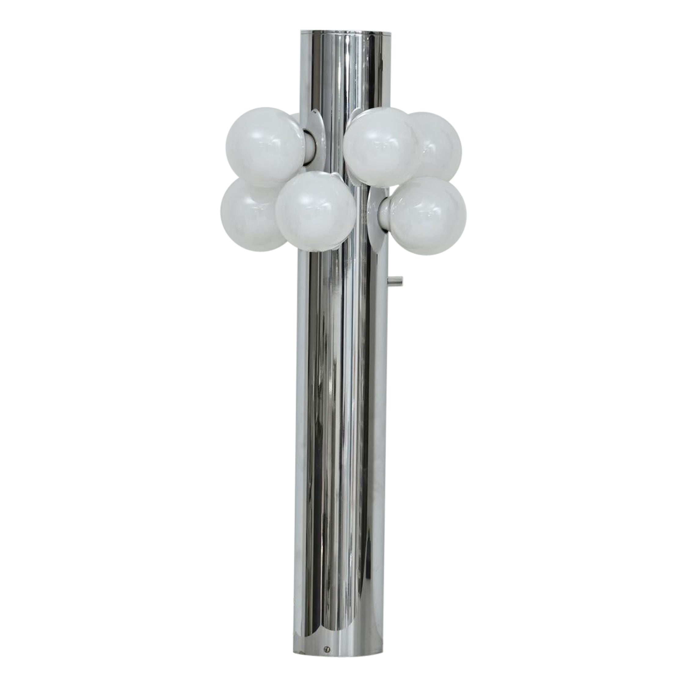 1970s Robert Sonneman (Attributed) Tubular Chrome Lamp