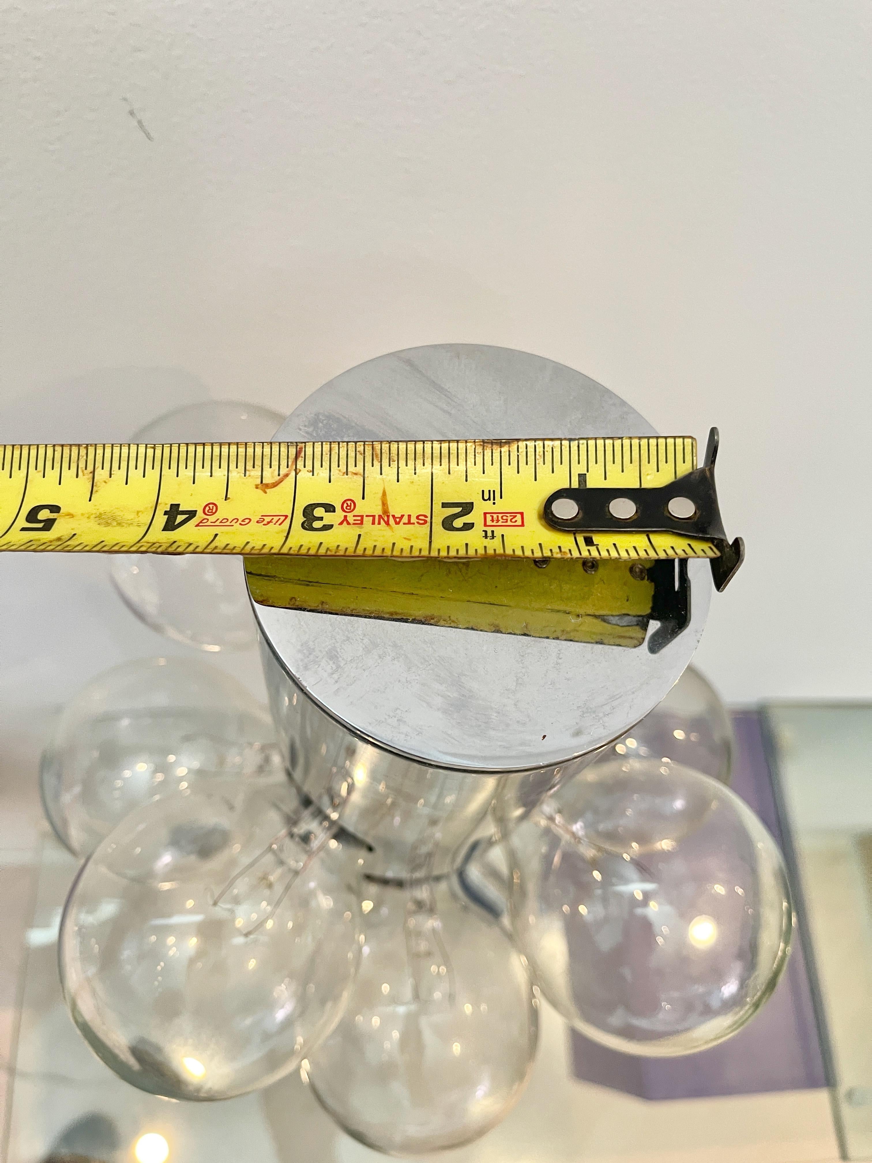1970's Robert Sonneman Chrome Table Lamp For Sale 2