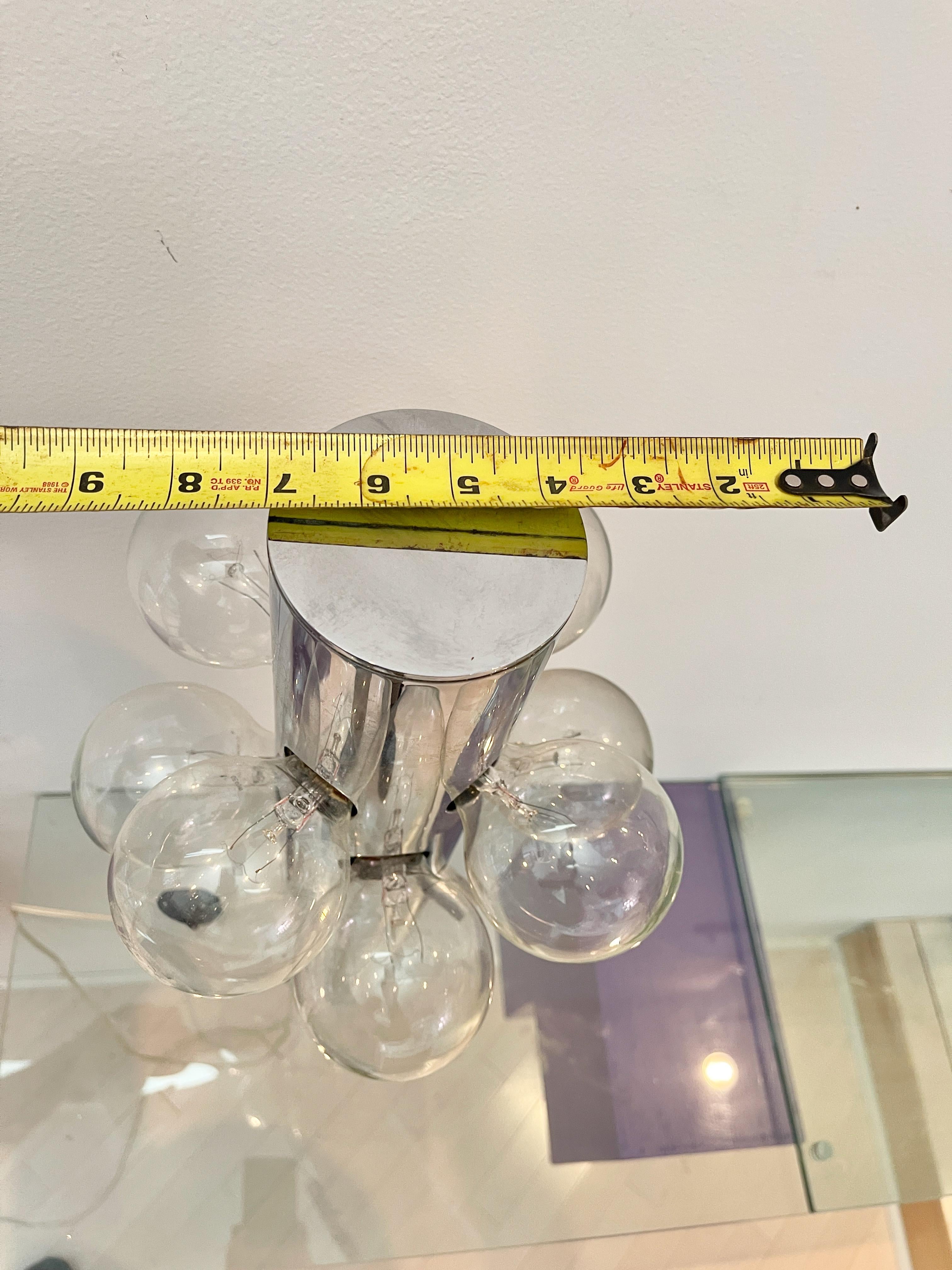 1970's Robert Sonneman Chrome Table Lamp For Sale 3