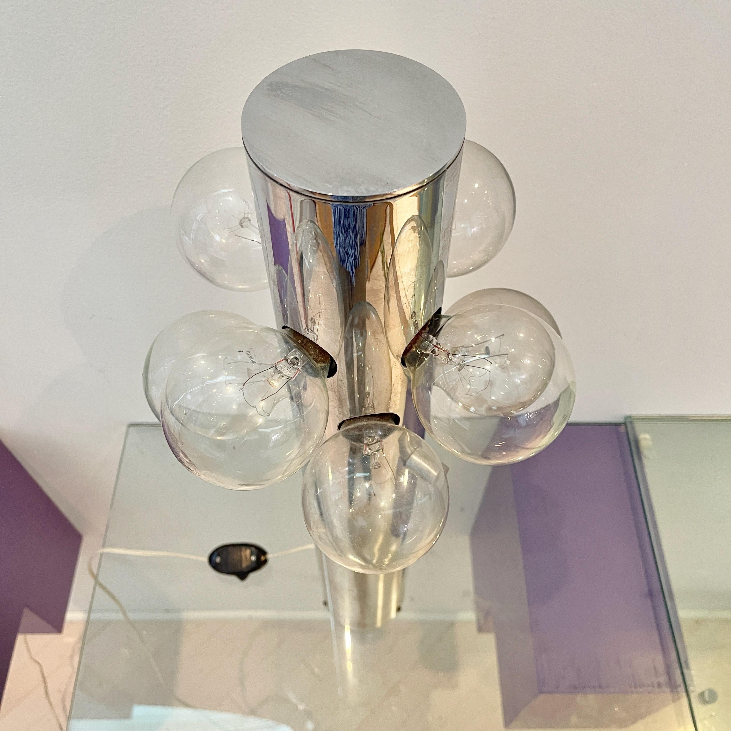 Late 20th Century 1970's Robert Sonneman Chrome Table Lamp For Sale