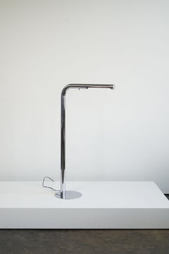 1970's, Robert Sonneman Chrome Tube Floor Lamp Reading Light