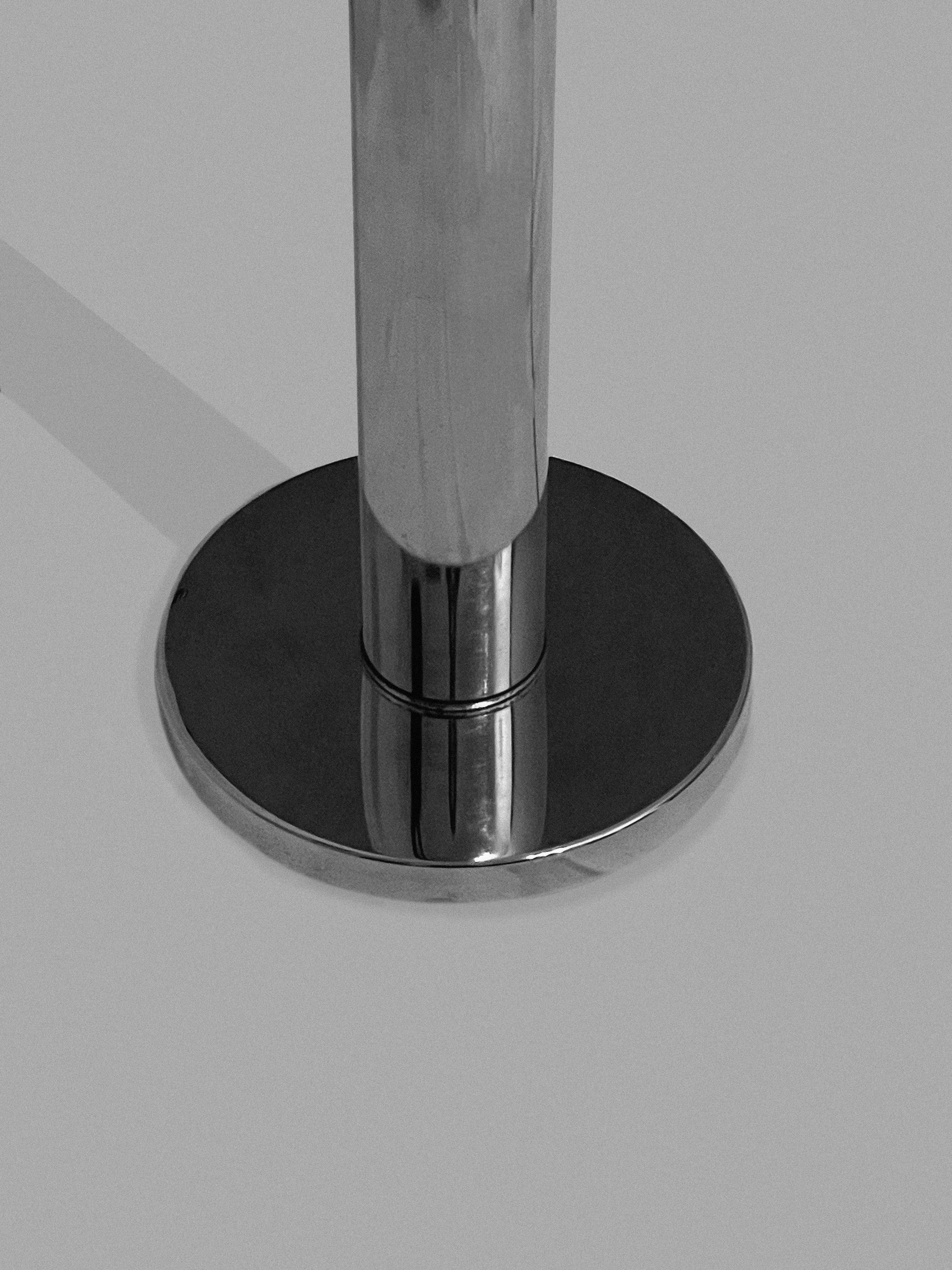 Italian 1970s Robert Sonneman Chrome Waterfall Floor Lamp For Sale