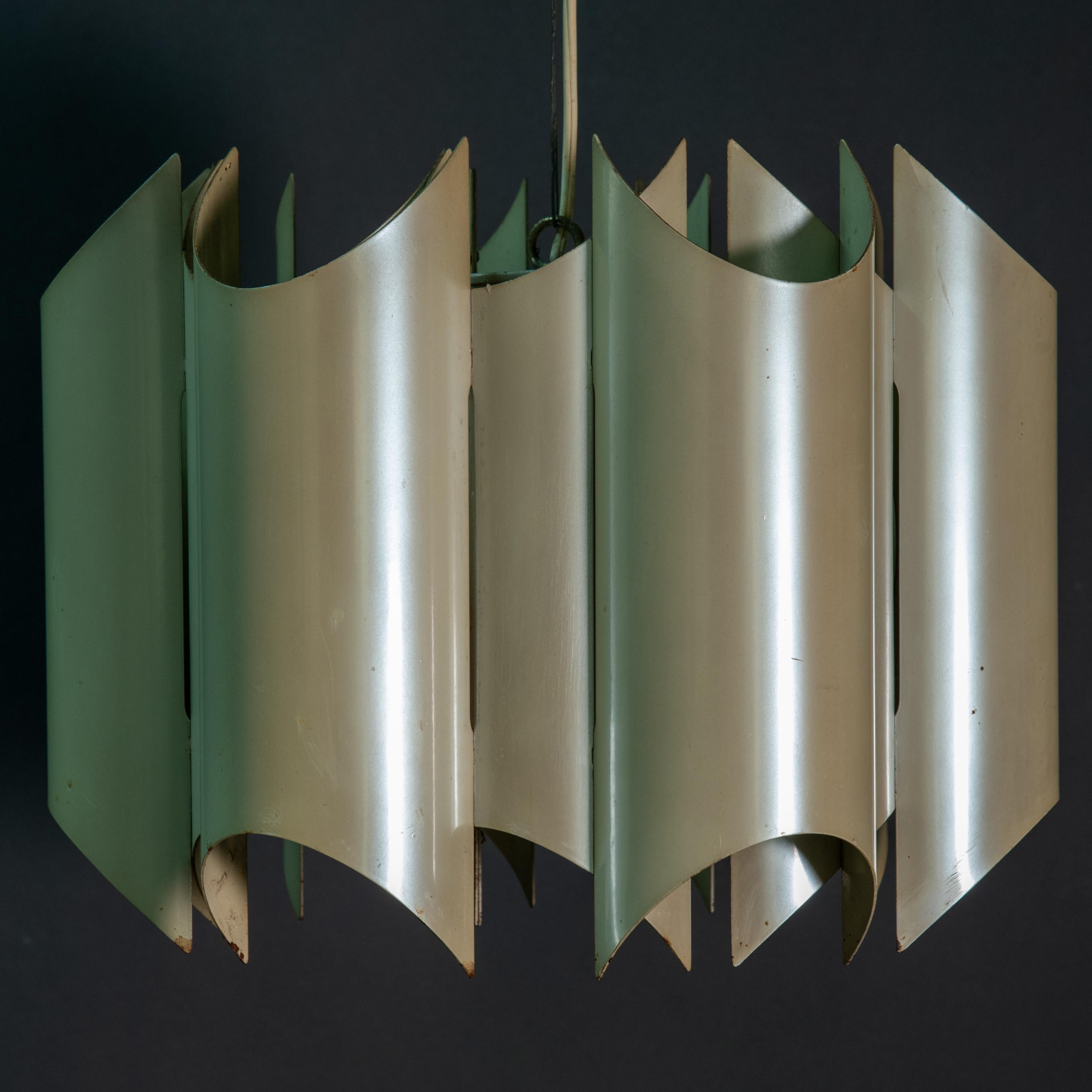 Modern Sonneman Pendant Colored Metal Chandelier For Sale 5