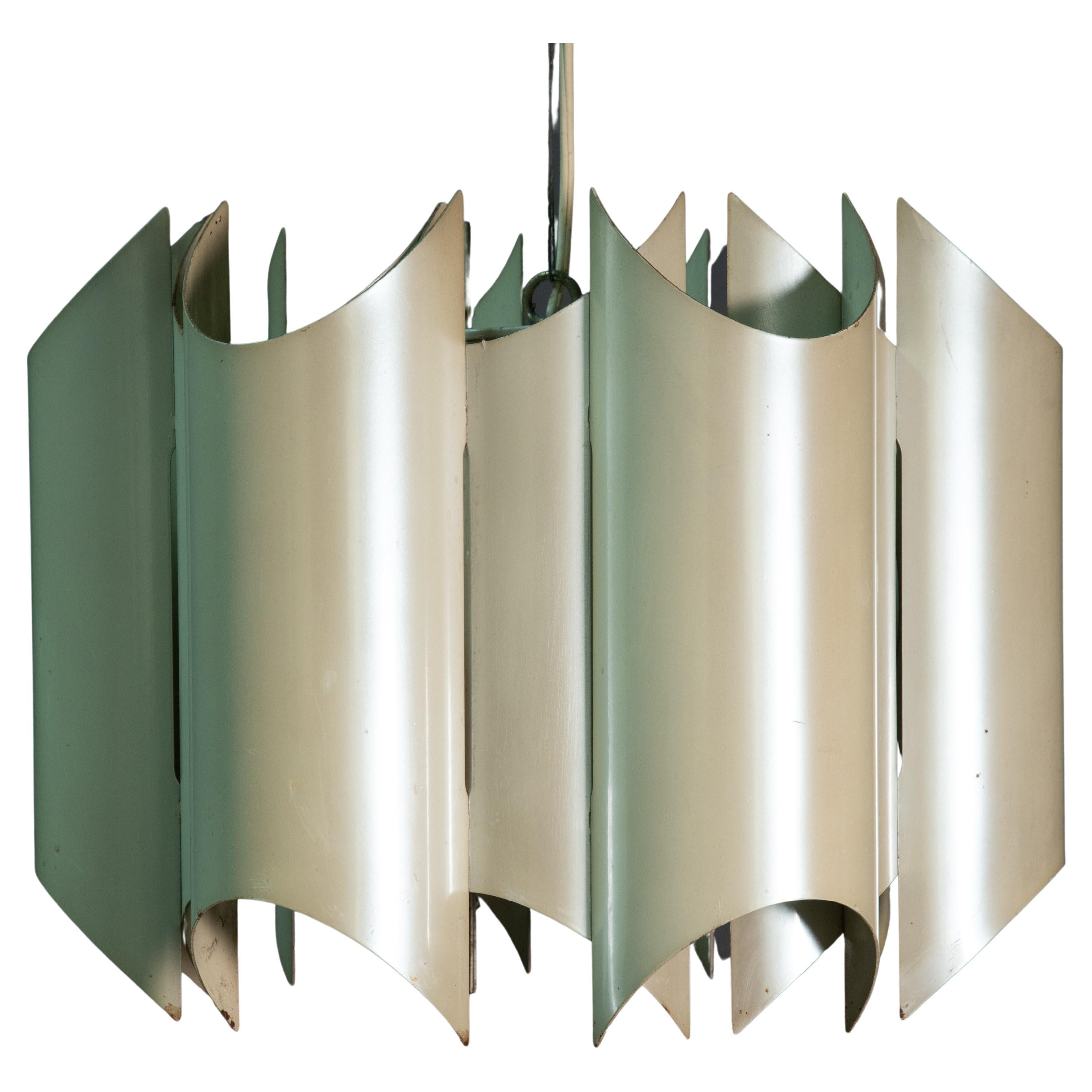 Modern Sonneman Pendant Colored Metal Chandelier For Sale