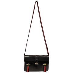 Vintage 1970s Roberta Di Camerino Black Shoulder Bag