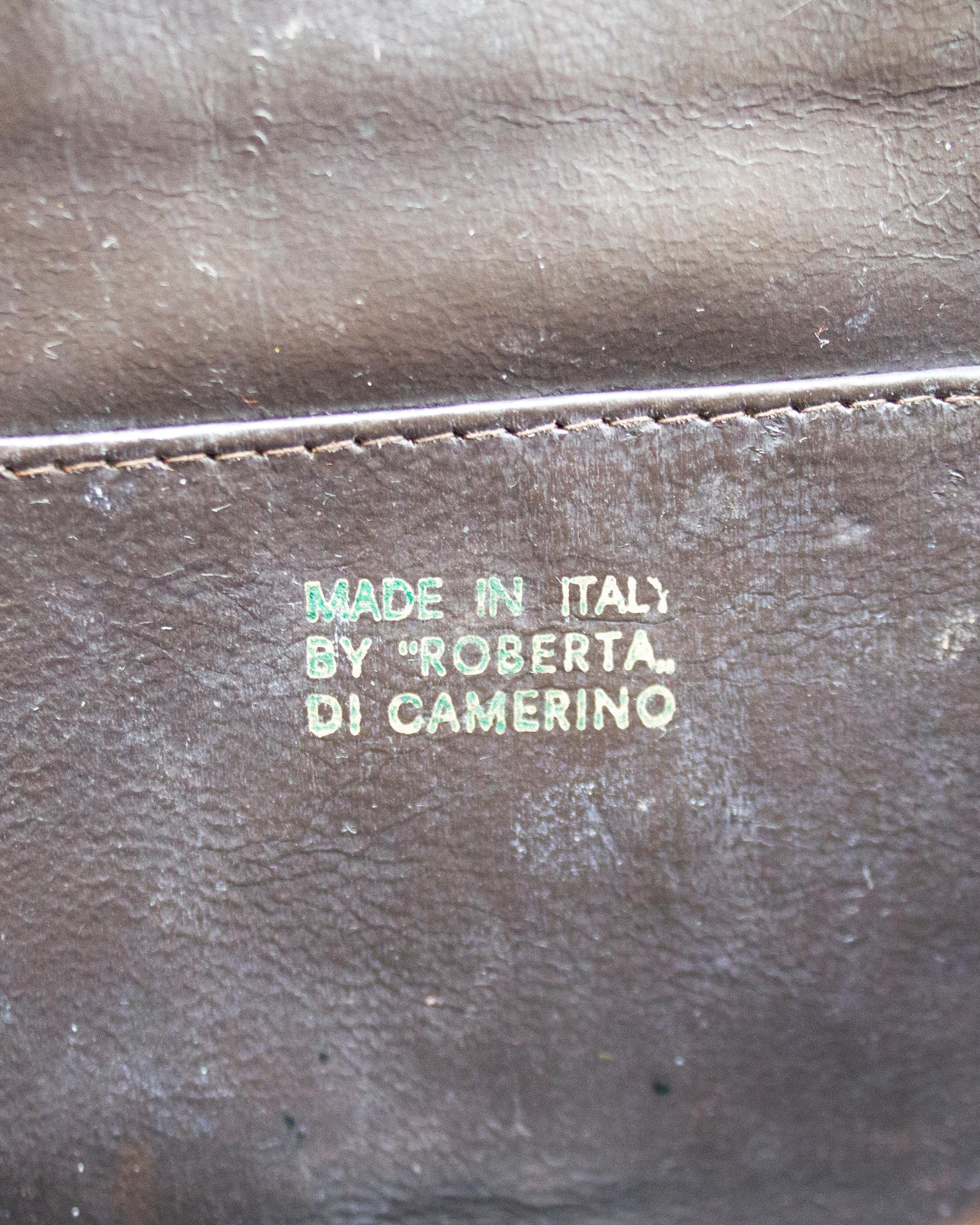 Roberta di Camerino - Pochette en velours marron, années 1970  en vente 1