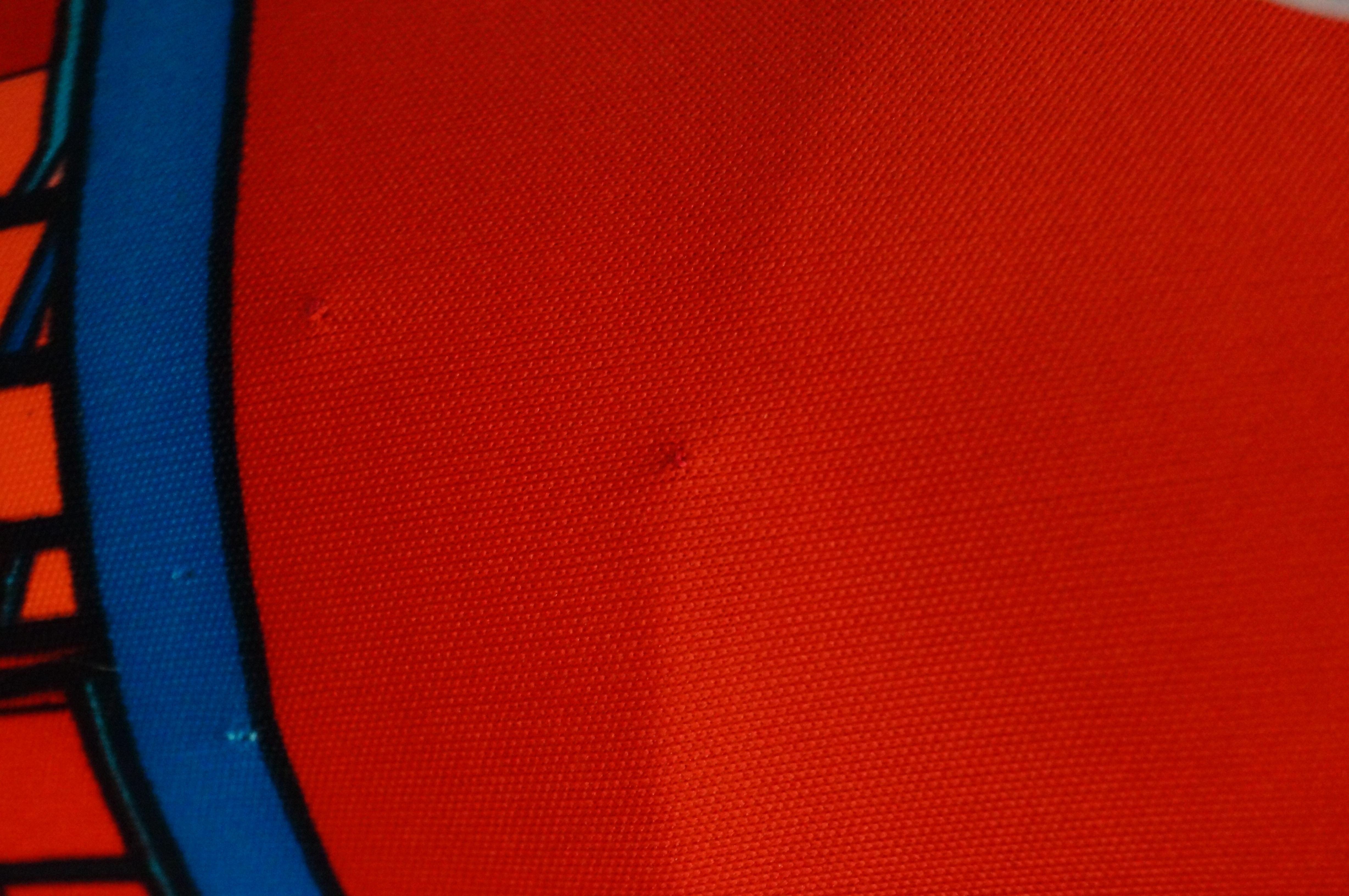 1970s Roberta di Camerino Red and Blue Trompe L'oeil Midi Dress For Sale 2