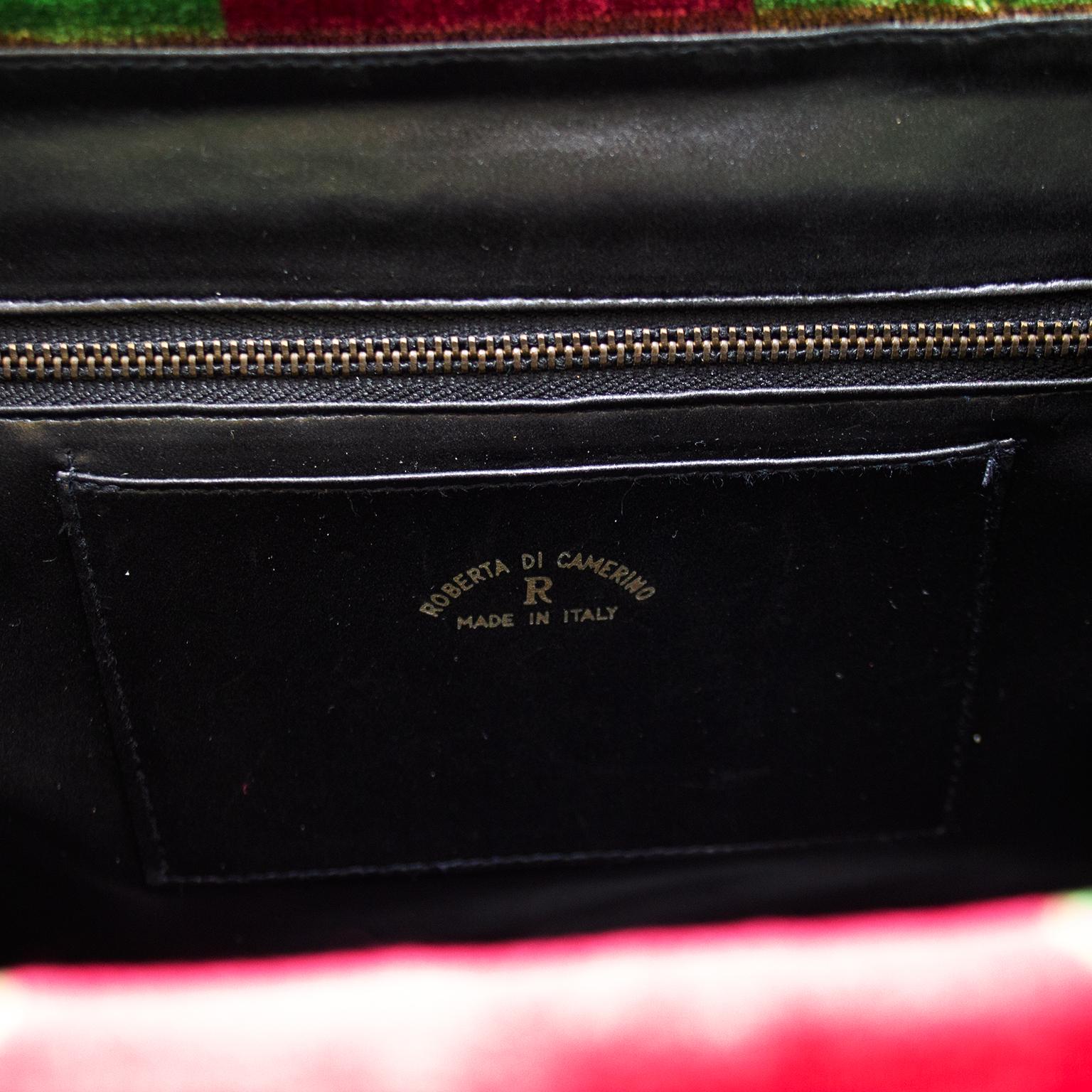 Women's or Men's 1970's Roberta Di Camerino Velvet Doctors Bag