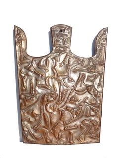 Décoration murale italienne en cuivre Roberto Aloi des années 1970, lot de 2