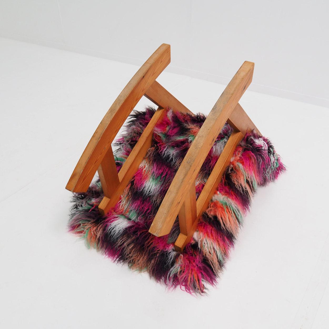 1970s Rocker with a Upholstery by Belgian Fashion Designer Dries Van Noten 1