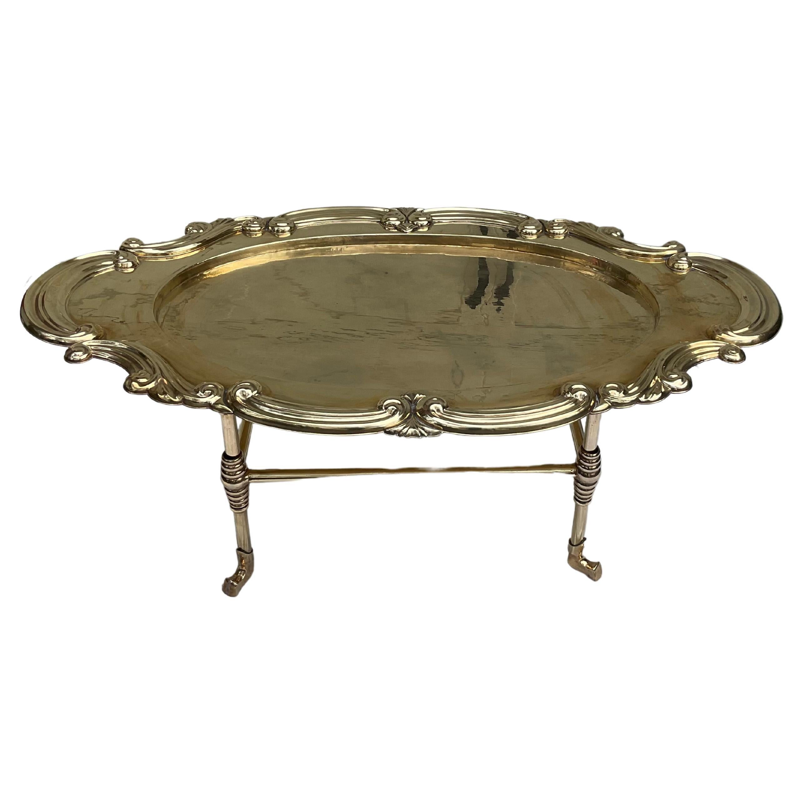 Brass Tray Coffee Table on SpiderLegs at 1stDibs