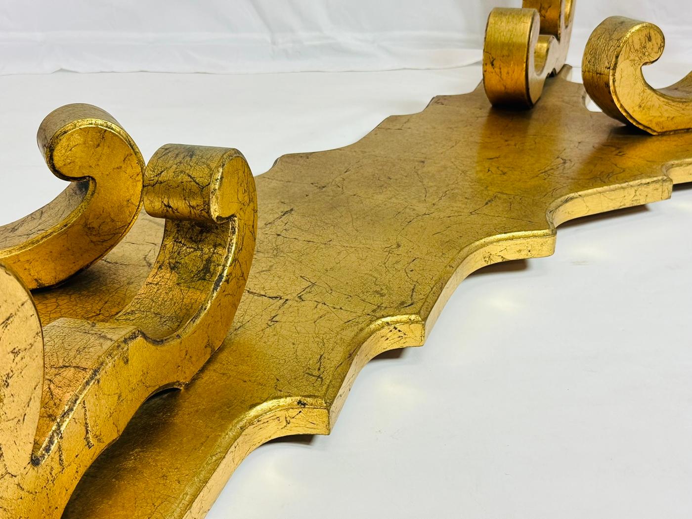 1970's Rococo Gilt Coffee Table with an Octagonal Glass Top. 11