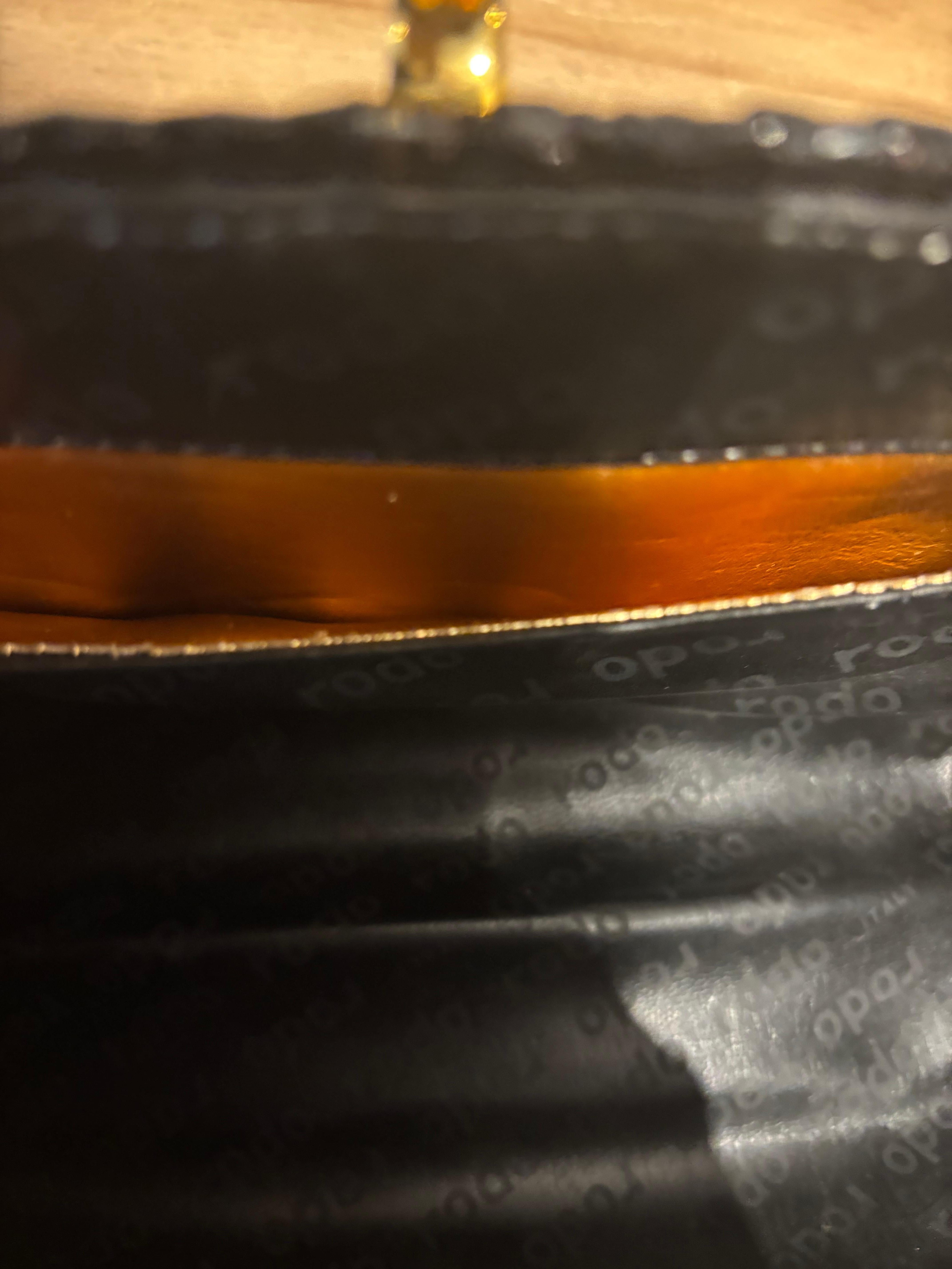 Borsa in vimini nera di Rodo degli anni '70 in vendita 2