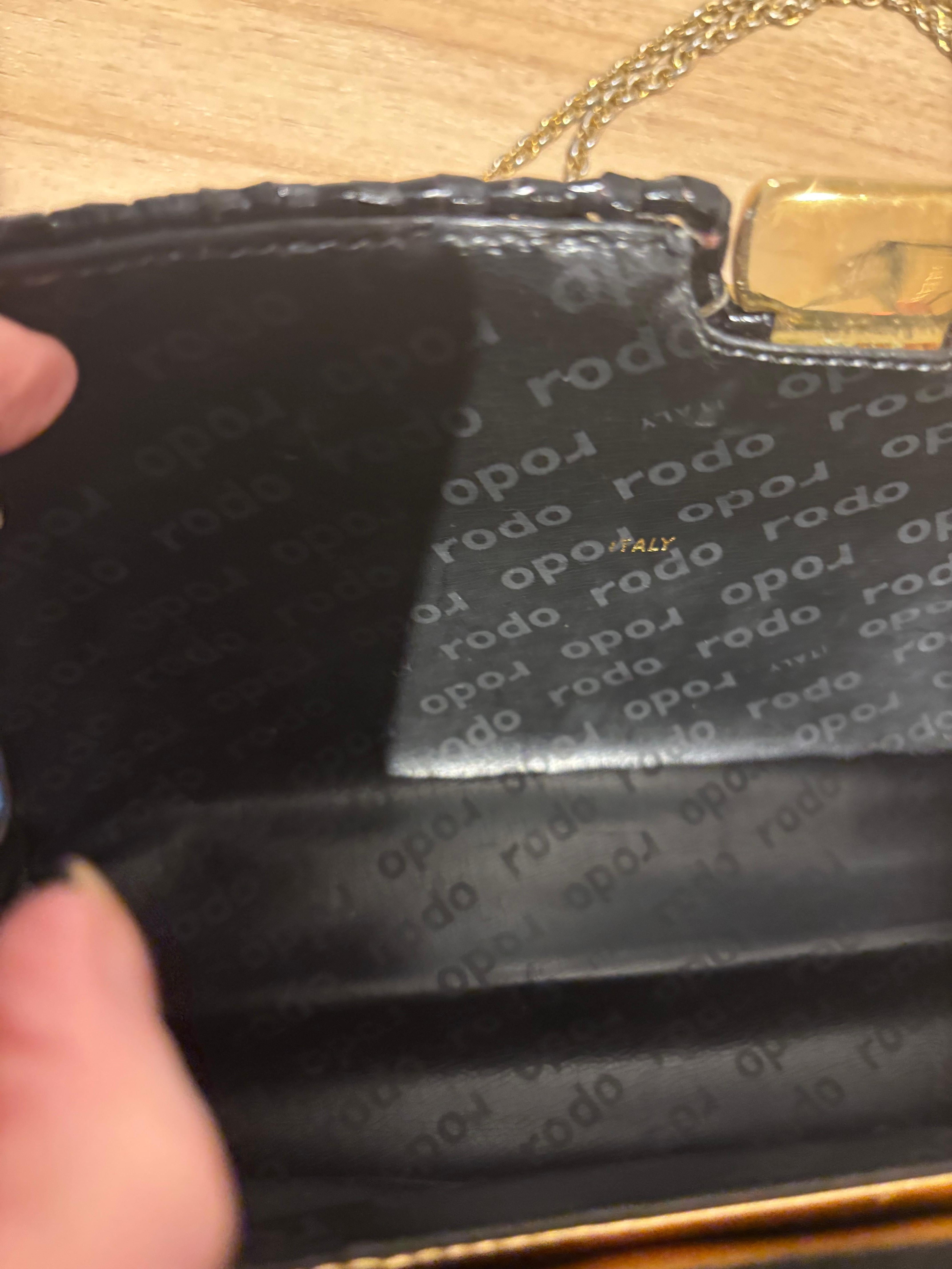 Borsa in vimini nera di Rodo degli anni '70 in vendita 3