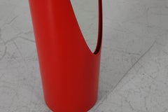 1970 Rodolfo Bonetto Unghia Lipstick Floor Mirror, Acrylique rouge