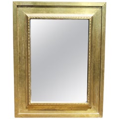 Vintage 1970s Rodolfo Dubarry Handcrafted Gilded Brass over Wooden Frame Mirror