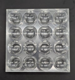 1970s Rogelio Polesello Carved Acrylic Sculpture