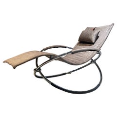 Chaise longue française Jet Star Roger Lecal des années 1970