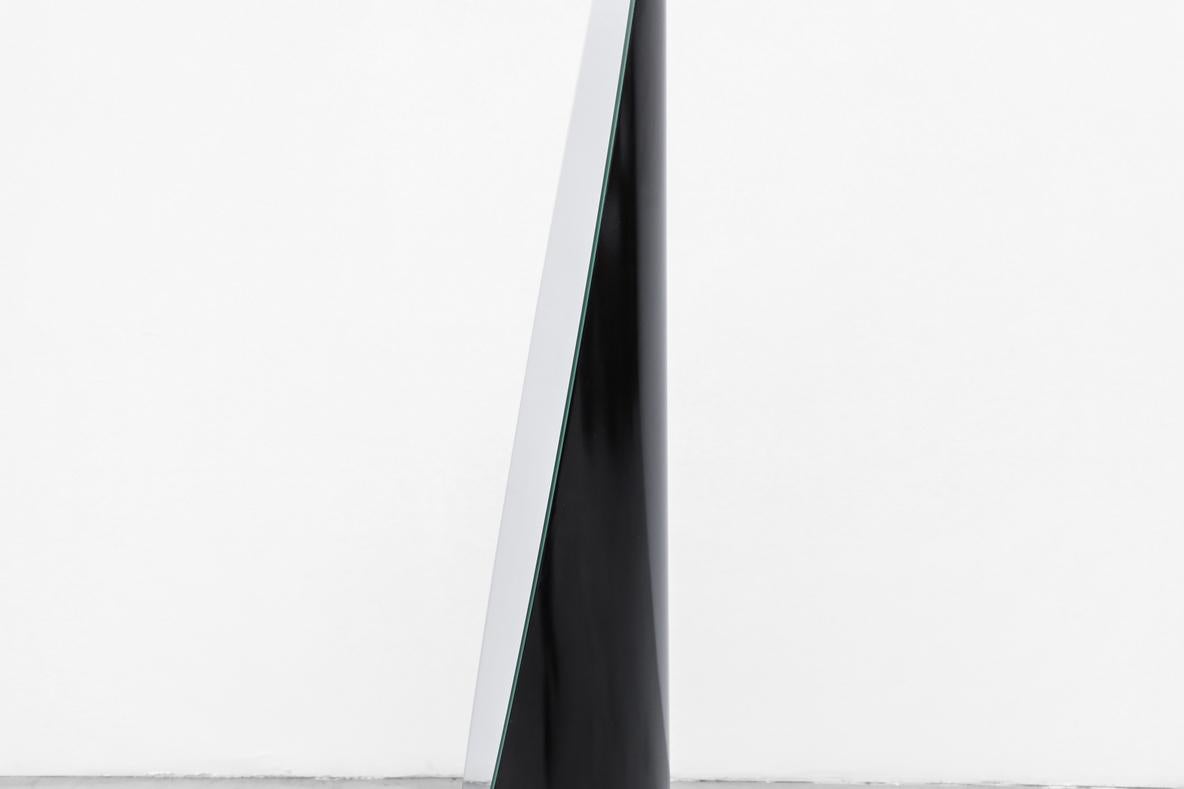 1970's Roger Lecal Style Black Standing Lipstick Mirror 7