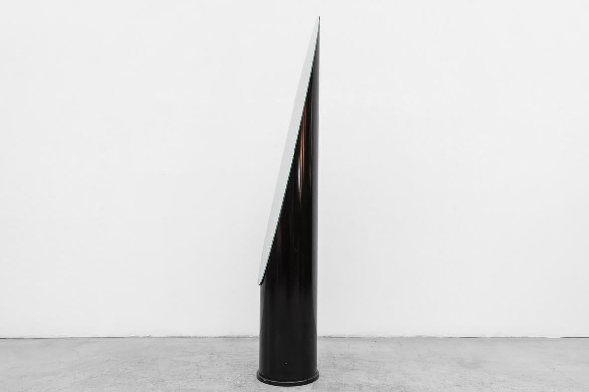 1970's Roger Lecal Style Black Standing Lipstick Mirror 8