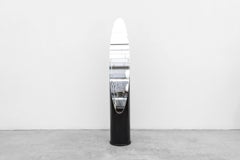1970's Roger Lecal Style Black Standing Lipstick Mirror