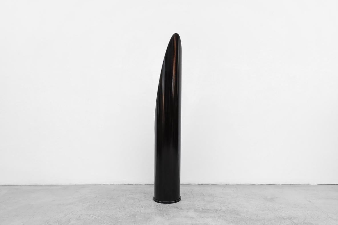 1970's Roger Lecal Style Black Standing Lipstick Mirror In Good Condition In Los Angeles, CA