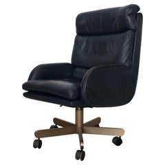 1970's Roger Sprunger for Dunbar Office Executive Leather Desk Chair