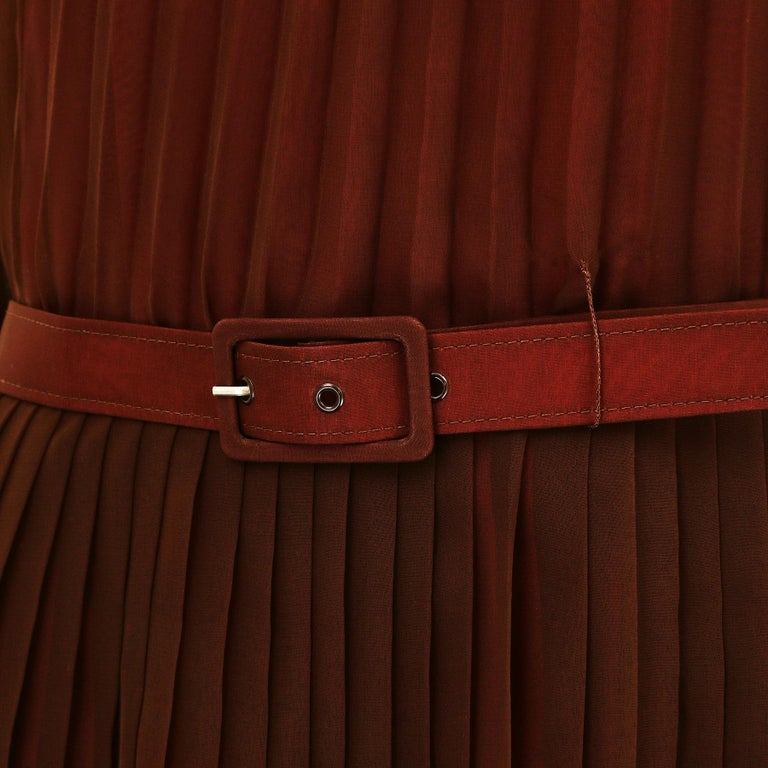 1970s Roland Klein for Marcel Fenez Accordian Pleat Dress For Sale at ...