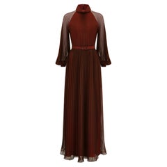 1970s Roland Klein for Marcel Fenez Accordian Pleat Dress
