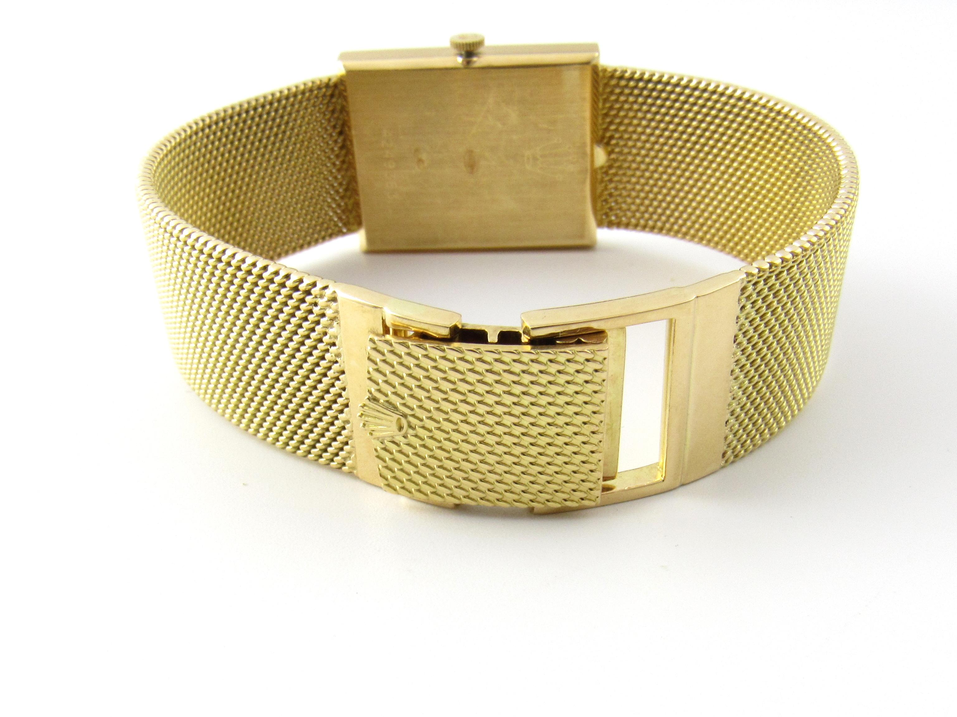 1970s Rolex 18 Karat Yellow Gold Cellini Watch 4089 1600 Caliber Movement 6