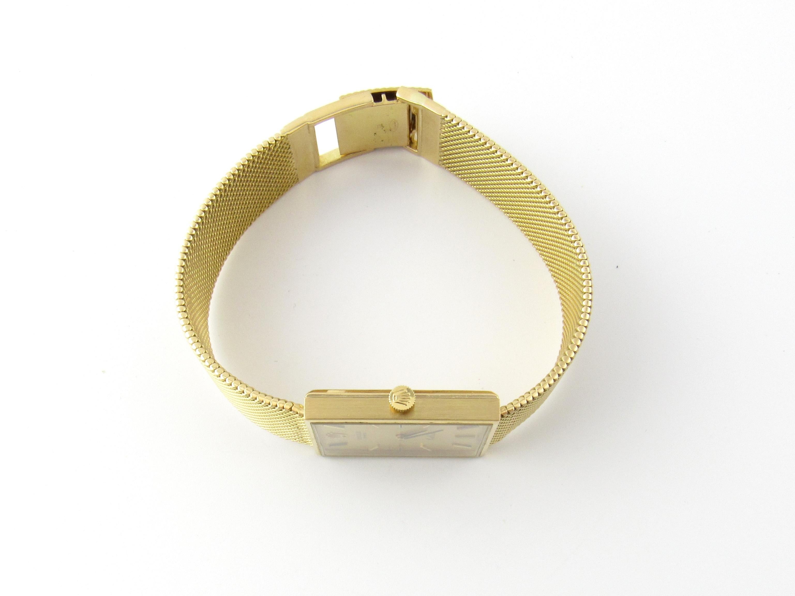 1970s Rolex 18 Karat Yellow Gold Cellini Watch 4089 1600 Caliber Movement 5