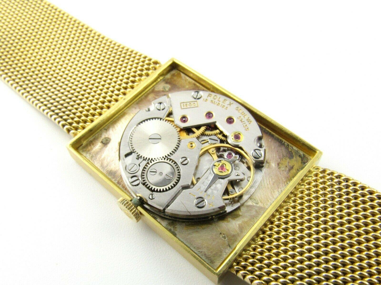 1970s Rolex 18 Karat Yellow Gold Cellini Watch 4089 1600 Caliber Movement In Good Condition In Washington Depot, CT