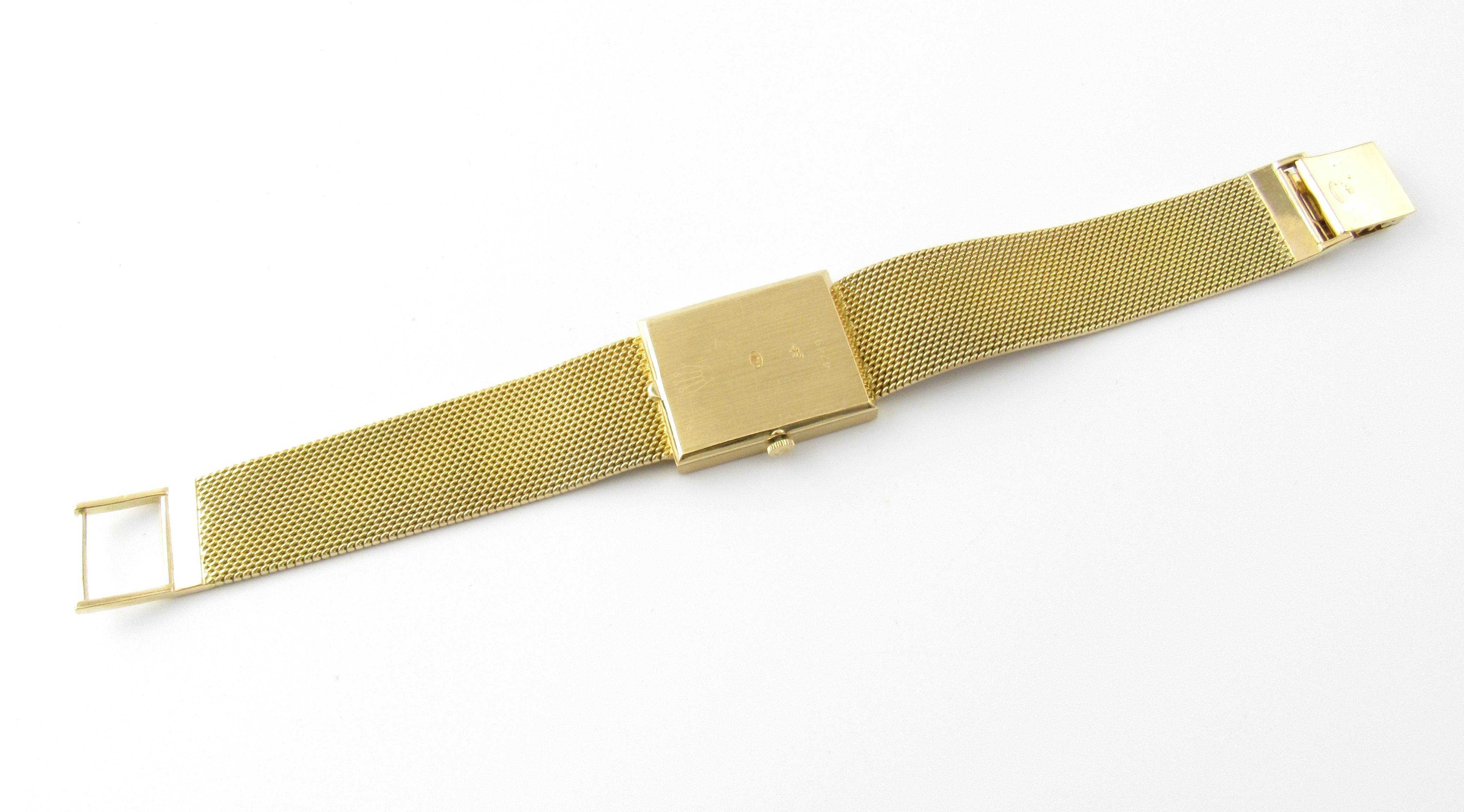 1970s Rolex 18 Karat Yellow Gold Cellini Watch 4089 1600 Caliber Movement 1