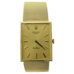 Vintage 1970s Rolex 18 Karat Yellow Gold Cellini Watch 4089 1600 Caliber Movement