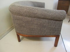 1970s Rolled Arm Sofa with Walnut Base