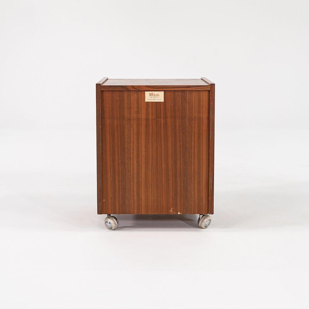 Danish 1970s Rolling Axelsens Mobelfabrik for W&B Mobler Teak Bedside Table/Cabinet For Sale