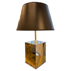 Romeo Rega Tischlampe aus Messing und Stahl, 1970er Jahre